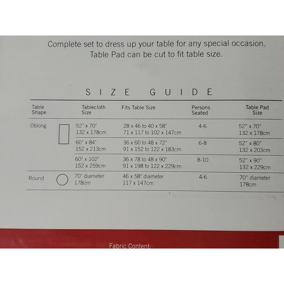 Town & Country Everything Table Set Ivory Floral 60"x102" Oblong 8 Napkins - Picture 7 of 8